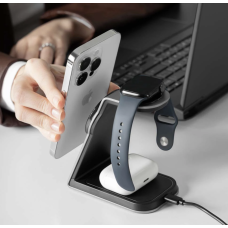 Proove Omni Power 3-in-1 Bezvadu Lādētājs 15W ar MagSafe, Pelēks
